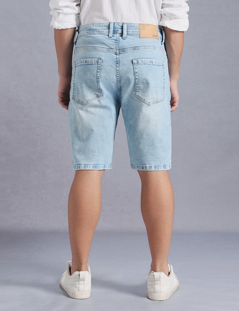 inkd شورتات جينز للرجال - متوسطة الارتفاع | قطن غني | التركيب المنتظم - Image 3